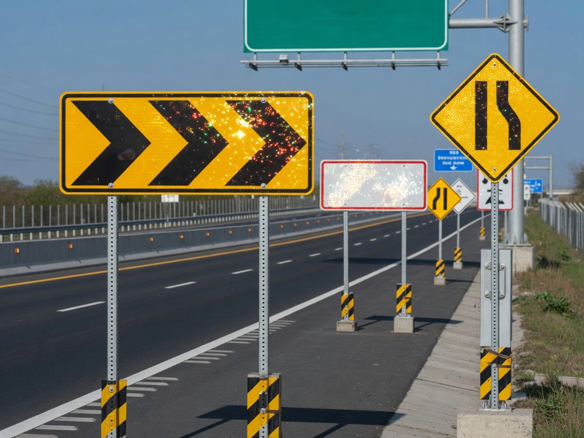 Permanent roadside traffic signs with retroreflective sheeting